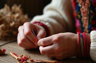 Hagyományos magyar falu képe, helyi kézművesekkel, mobil nézetre optimalizálva